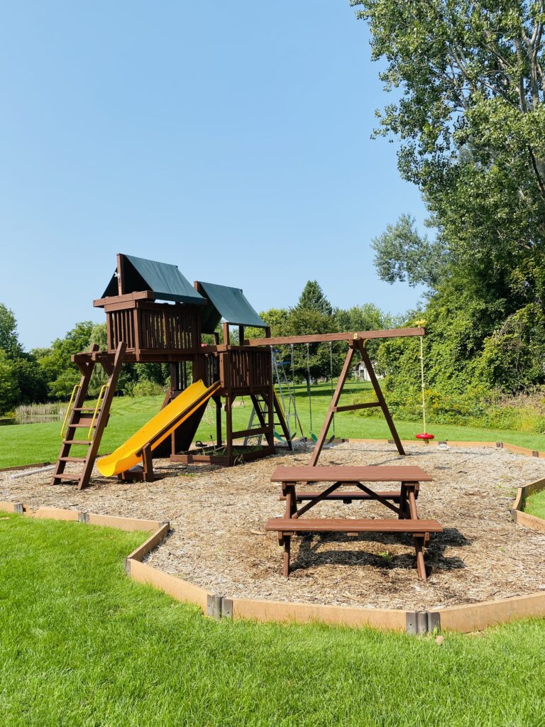 Stained Outdoor Playset